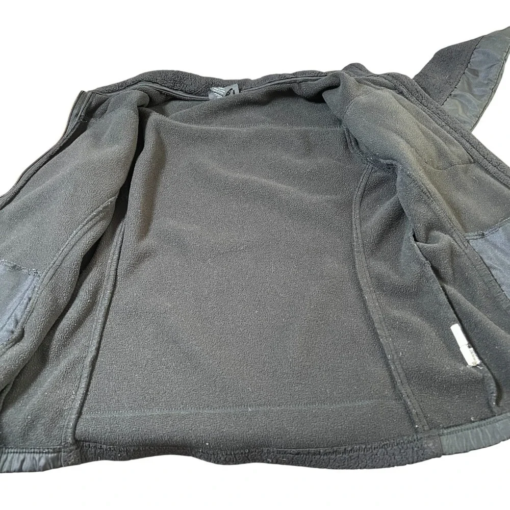 Snozu Mens Performance‎ Fleece Jacket Sz L Black Full Zip Sherpa Outdoor